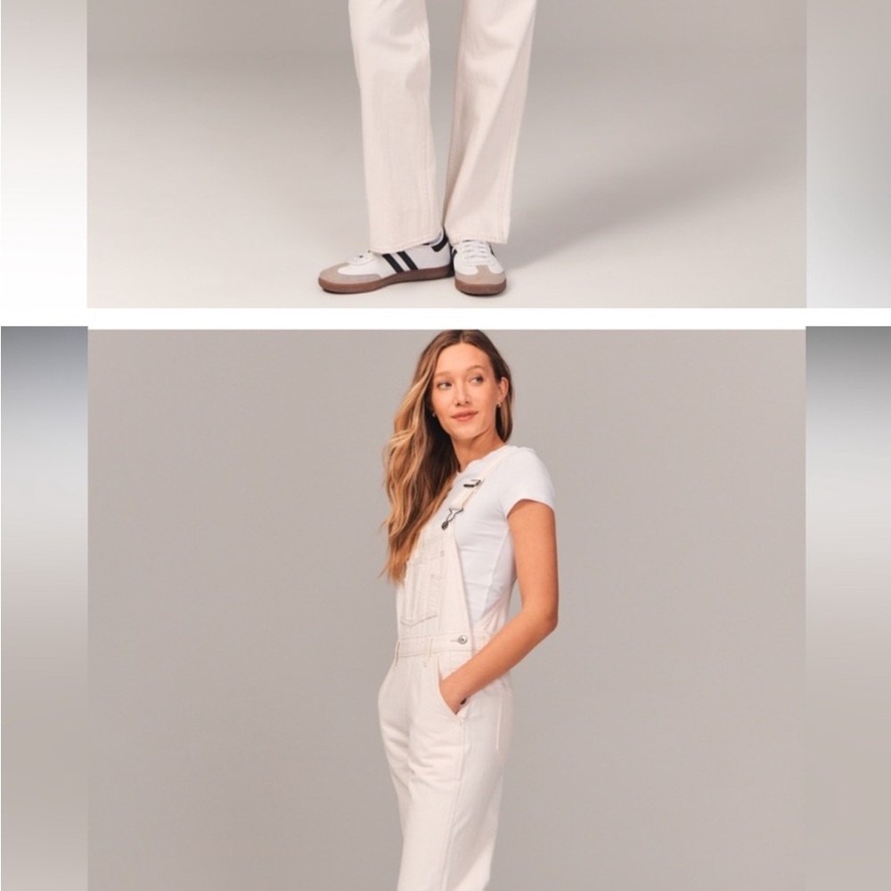 Abercrombie & Fitch Cream Jumpsuit
